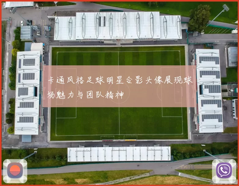 卡通风格足球明星合影头像展现球场魅力与团队精神