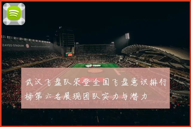 武汉飞盘队荣登全国飞盘意识排行榜第六名展现团队实力与潜力